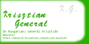 krisztian general business card