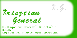 krisztian general business card